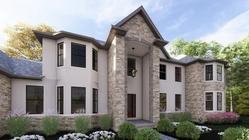 The Hickory house plan, exterior view 3
